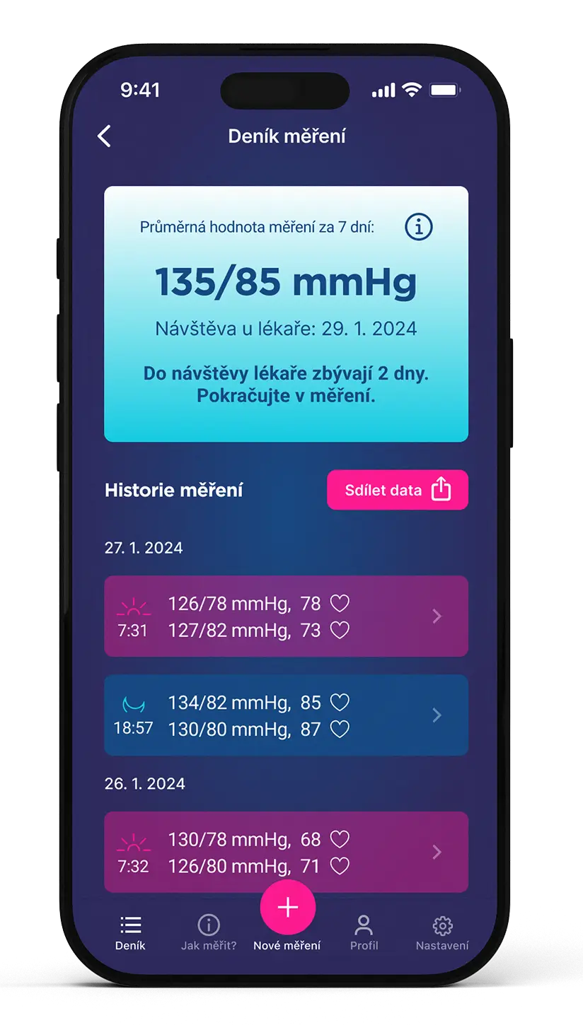 Mobilní aplikace „Vím, proč měřím krevní tlak“